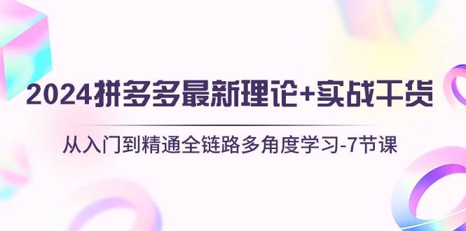 2024拼多多 最新理论+实战干货，从入门到精通全链路多角度学习-7节课AI写作变现实战课|独家社群运营赚钱项目|下班后轻松增加第二收入戴笠的金库