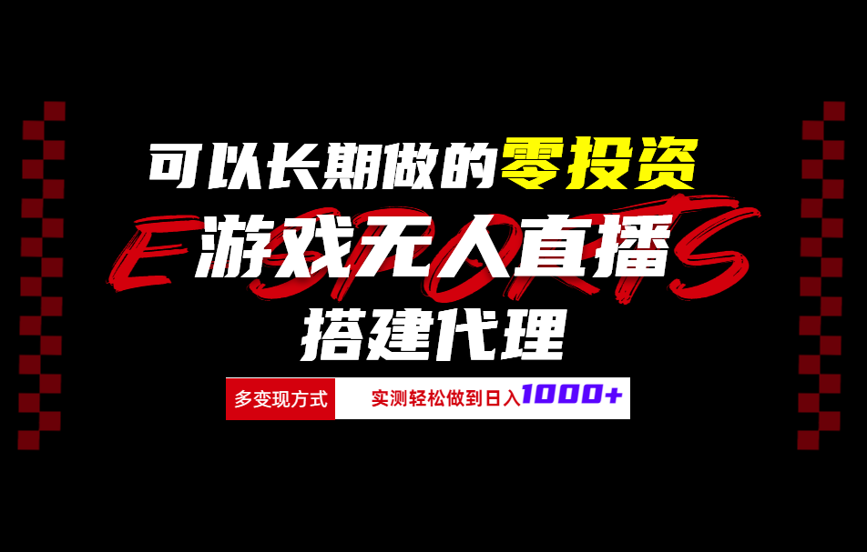 可以长期做的零投资游戏无人直播搭建代理日入1000+AI写作变现实战课|独家社群运营赚钱项目|下班后轻松增加第二收入戴笠的金库