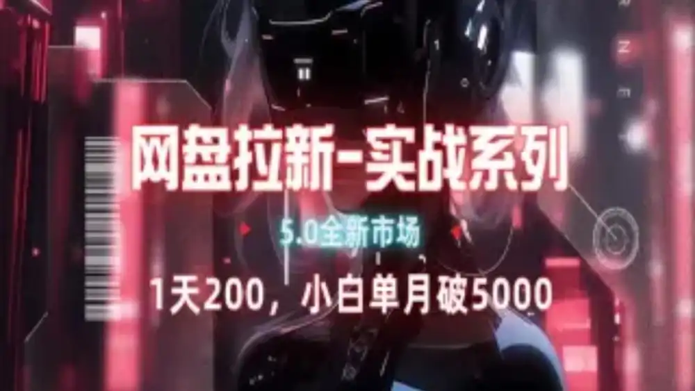 网盘拉新注册渠道和拉新步骤+细节技巧AI写作变现实战课|独家社群运营赚钱项目|下班后轻松增加第二收入戴笠的金库