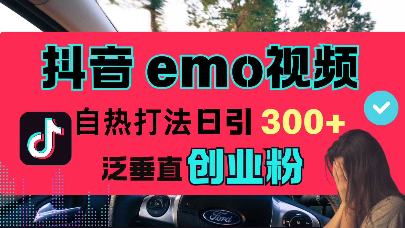 抖音“EMO视频”自热流打法，日引300+泛垂直创业粉AI写作变现实战课|独家社群运营赚钱项目|下班后轻松增加第二收入戴笠的金库