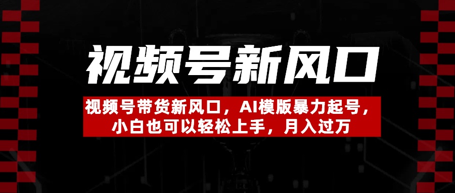 视频号带货新风口，AI模版暴力起号，小白也可以轻松上手，月入过万AI写作变现实战课|独家社群运营赚钱项目|下班后轻松增加第二收入戴笠的金库
