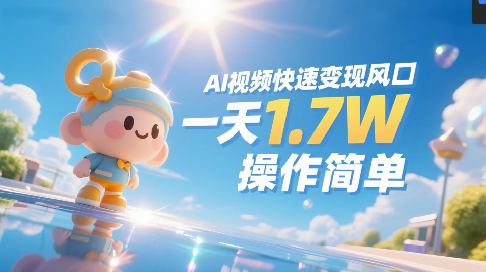 《Ai视频变现风口，一天1.7W，收入无上限，操作简单》AI写作变现实战课|独家社群运营赚钱项目|下班后轻松增加第二收入戴笠的金库