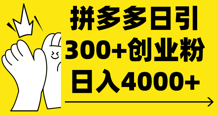 拼多多日引300+创业粉 日入4000+AI写作变现实战课|独家社群运营赚钱项目|下班后轻松增加第二收入戴笠的金库