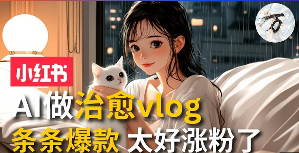 AI治愈系vlog动画视频，小红书7天 涨粉破千，商单报价1500+，0成本制作，日入2000+，有手就会 AI写作变现实战课|独家社群运营赚钱项目|下班后轻松增加第二收入戴笠的金库