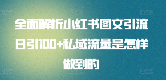 日引流100私域流量小红书图文是怎样做到的全面解析AI写作变现实战课|独家社群运营赚钱项目|下班后轻松增加第二收入戴笠的金库
