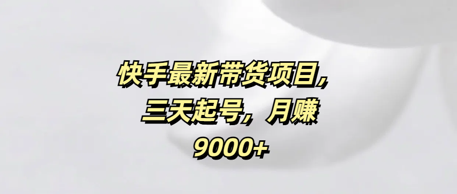 快手最新带货项目，三天起号，月赚9000+AI写作变现实战课|独家社群运营赚钱项目|下班后轻松增加第二收入戴笠的金库