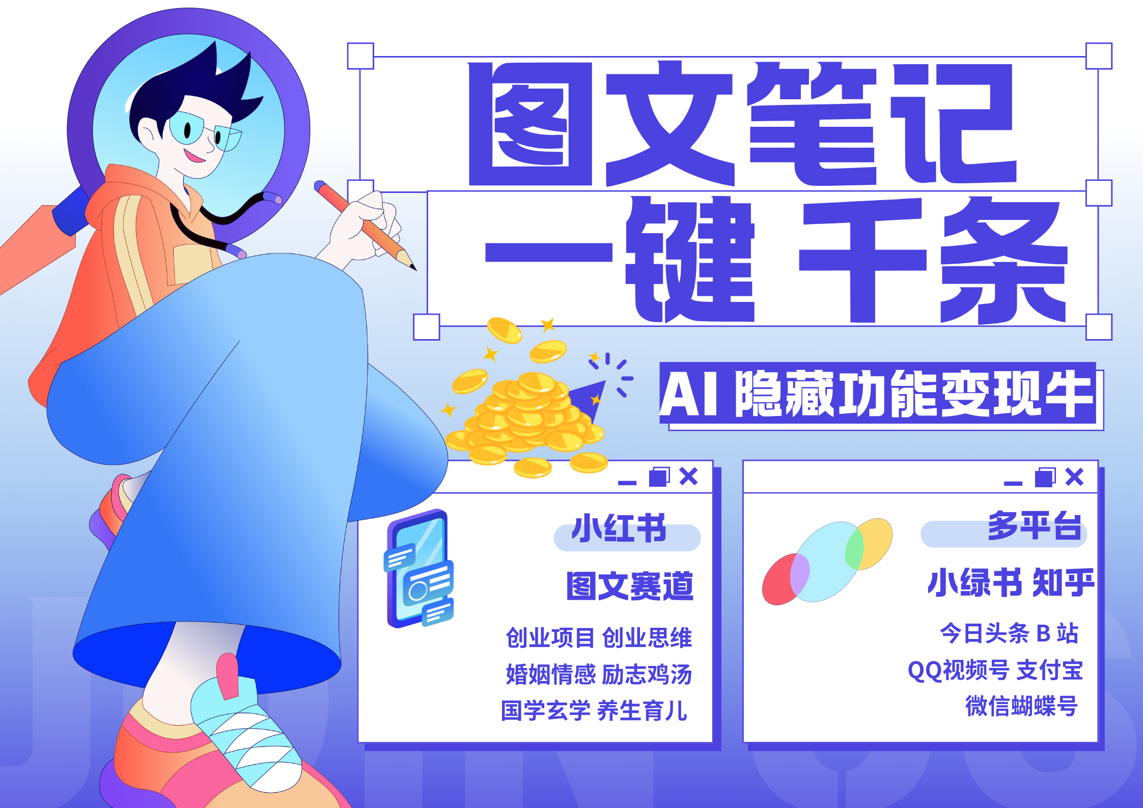 小红书小绿书 秒生图文一键千条 轻松变现3W+AI写作变现实战课|独家社群运营赚钱项目|下班后轻松增加第二收入戴笠的金库