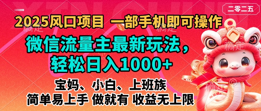 2025蓝海风口项目，微信流量主最新玩法，轻松日入1000+，简单易上手，做就有 收益无上限AI写作变现实战课|独家社群运营赚钱项目|下班后轻松增加第二收入戴笠的金库