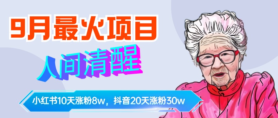 9月最火项目，人间清醒柒奶奶，10天小红薯涨粉8w+，单篇笔记报价1400.AI写作变现实战课|独家社群运营赚钱项目|下班后轻松增加第二收入戴笠的金库