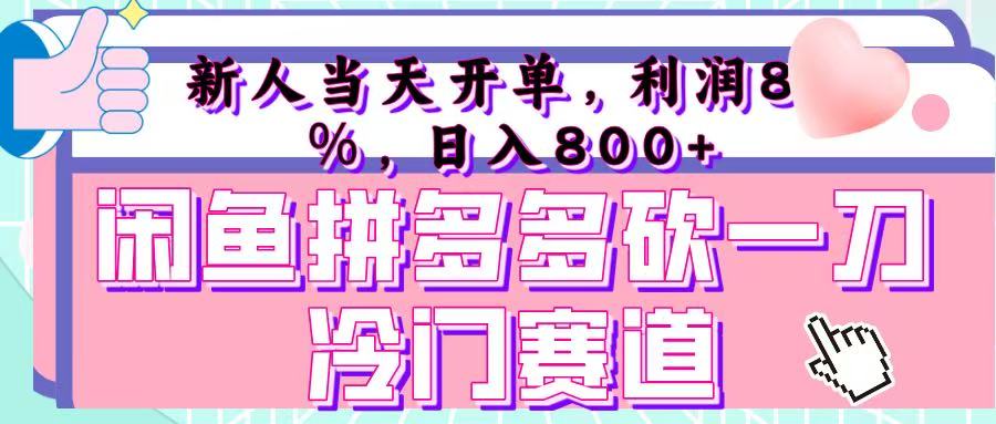 咸鱼拼夕夕砍一刀冷门暴力赛道，新人当天开单，利润百分之八十，日入 800+AI写作变现实战课|独家社群运营赚钱项目|下班后轻松增加第二收入戴笠的金库