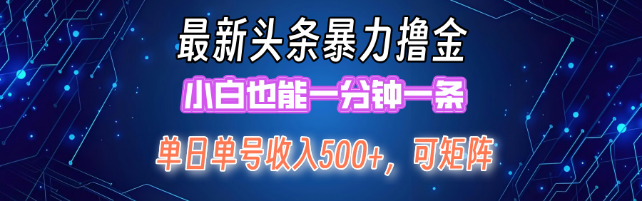 最新头条撸金，小白也能一分钟一条AI写作变现实战课|独家社群运营赚钱项目|下班后轻松增加第二收入戴笠的金库