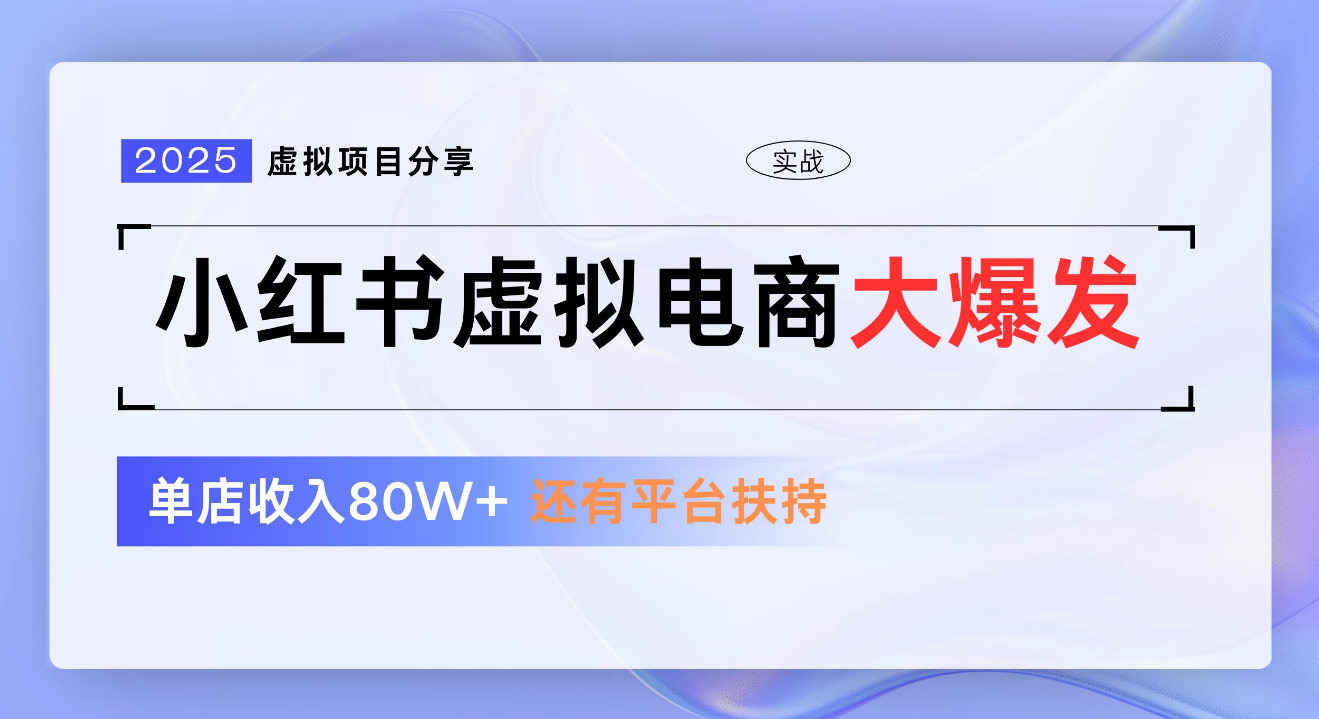 小红书虚拟电商项目，新手单店月入1W，0门槛1拖3玩法AI写作变现实战课|独家社群运营赚钱项目|下班后轻松增加第二收入戴笠的金库